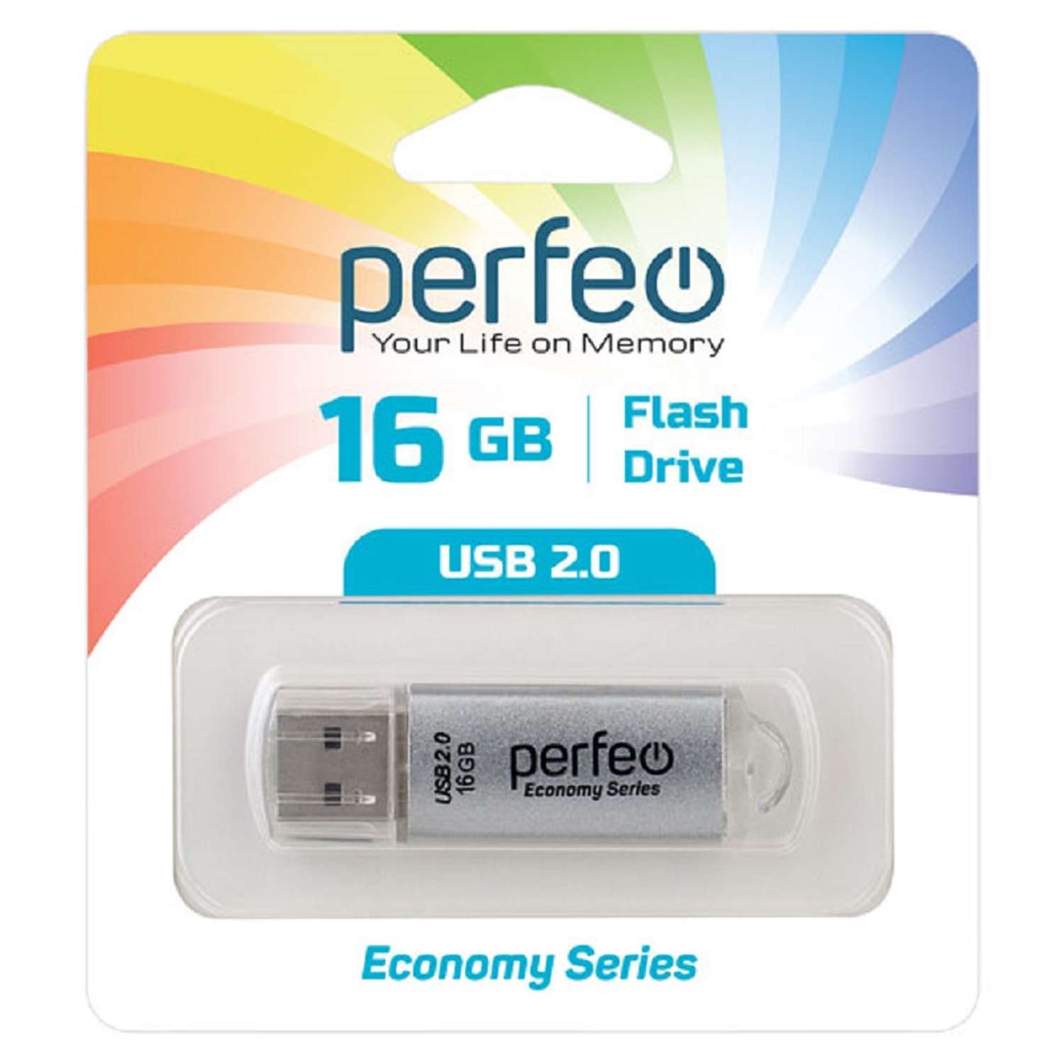 USB флешка Perfeo 16GB E01 Silver economy series - фото 1