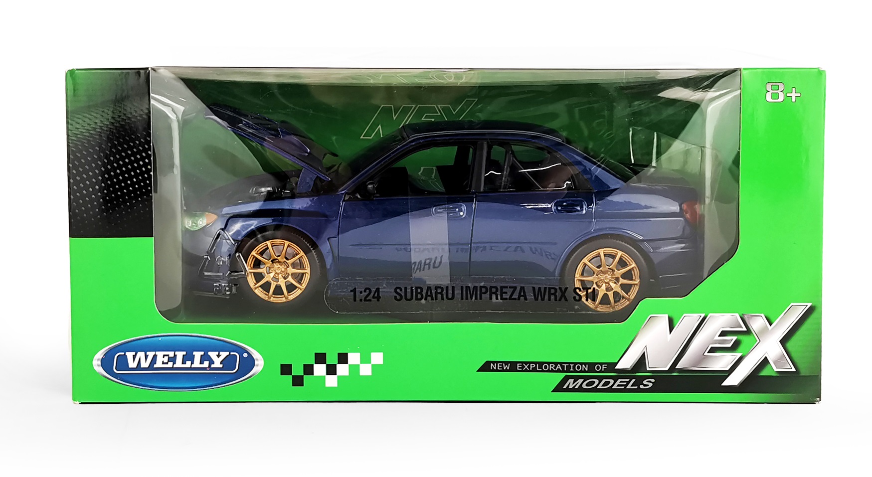 Машинка WELLY 1:24 Subaru Impreza WRX STI синяя