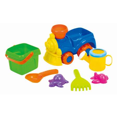 Набор для игр с песком Hualian Toys забавный поезд 8 предметов
