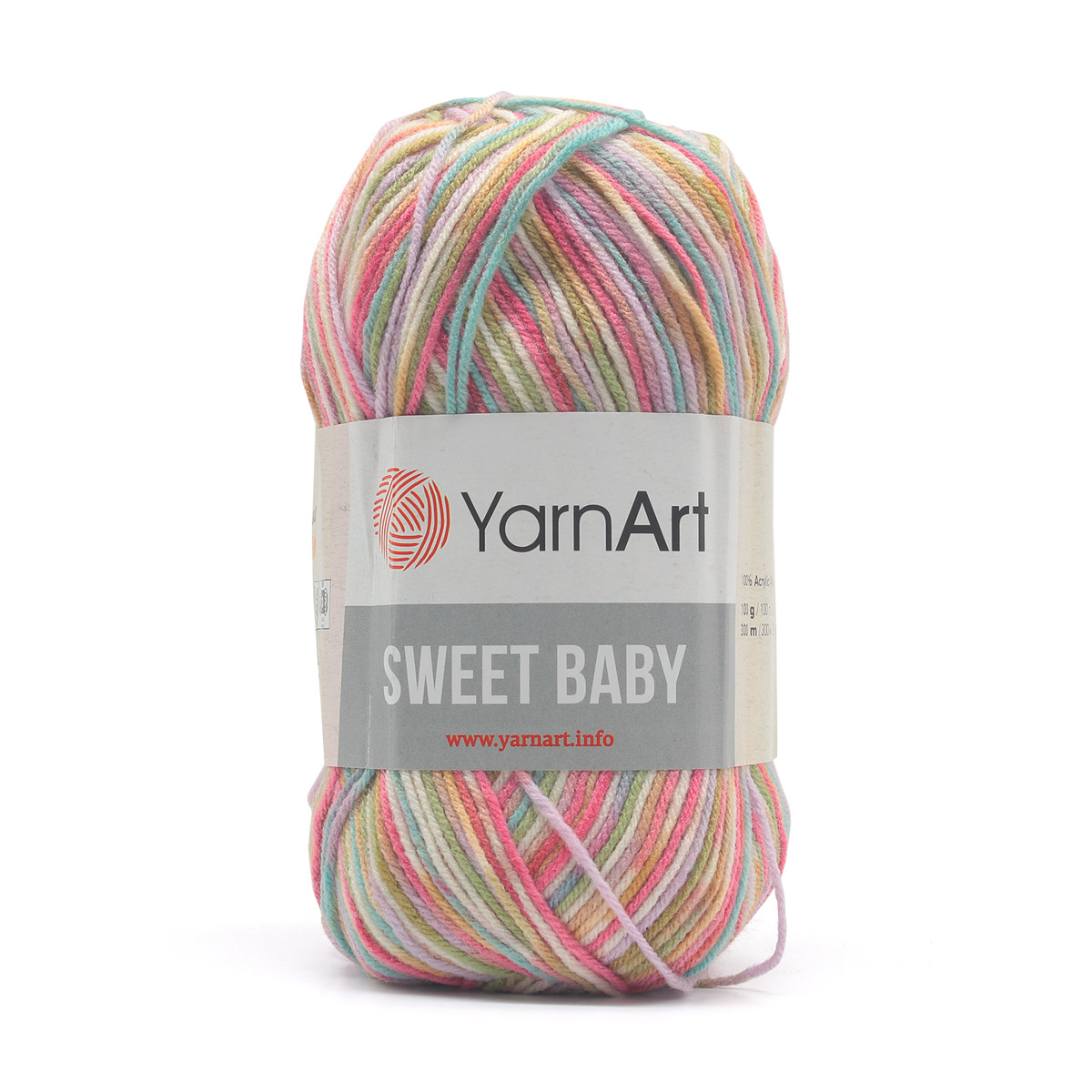 Пряжа для вязания YarnArt Sweet Baby 100 гр 300 м акрил тонкая детская 5 мотков цвет 911 - фото 2