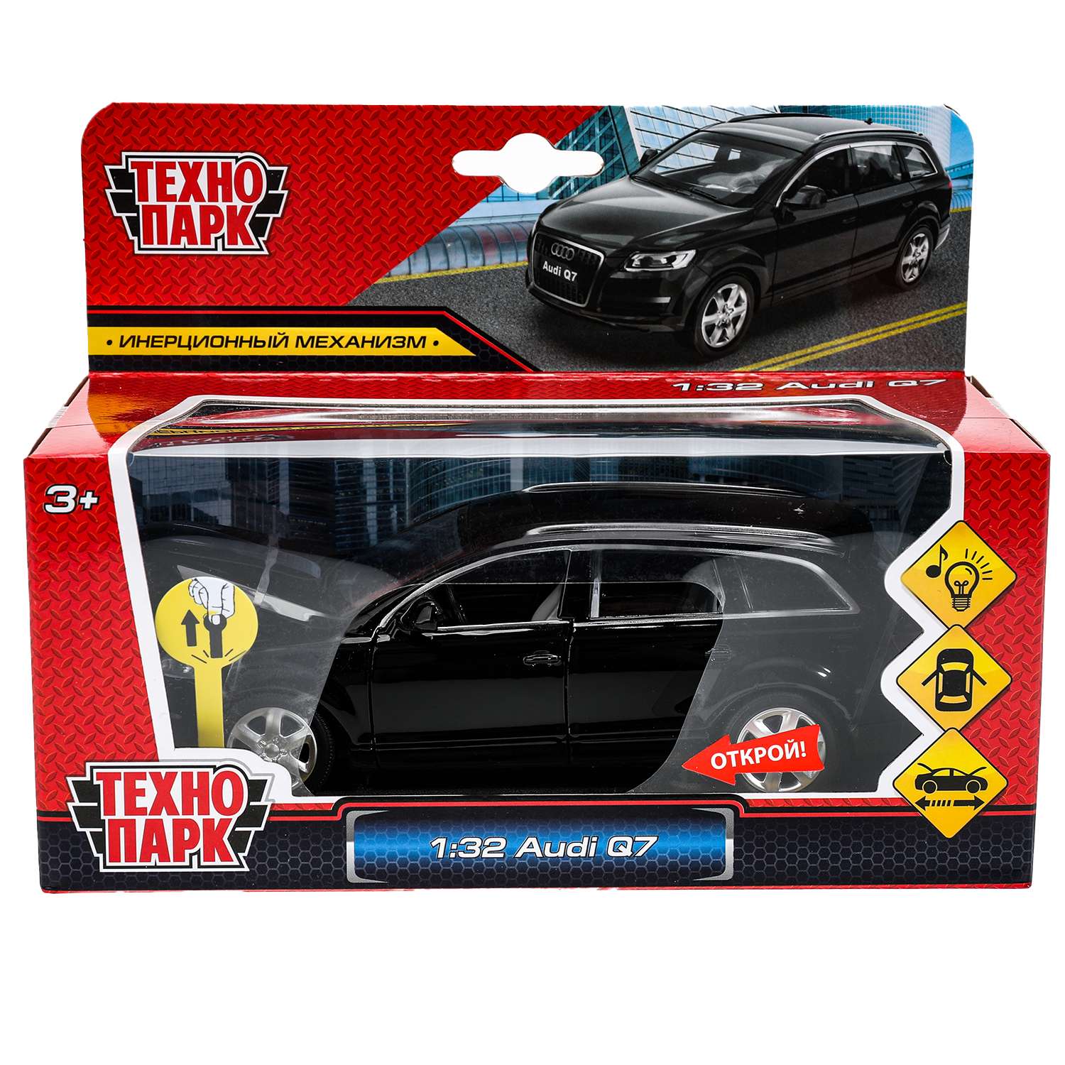 Автомобиль Технопарк Audi Q7 черный 380128 - фото 2