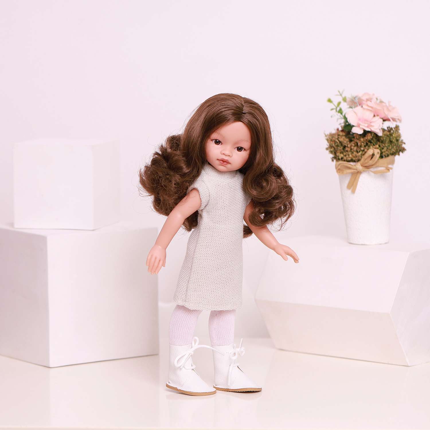Кукла девочка Antonio Juan Росио в розовом 33 см виниловая 25092 - фото 5