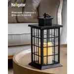Декоративный светильник-ночник NaVigator светодиодный для детской комнаты узор черная решетка