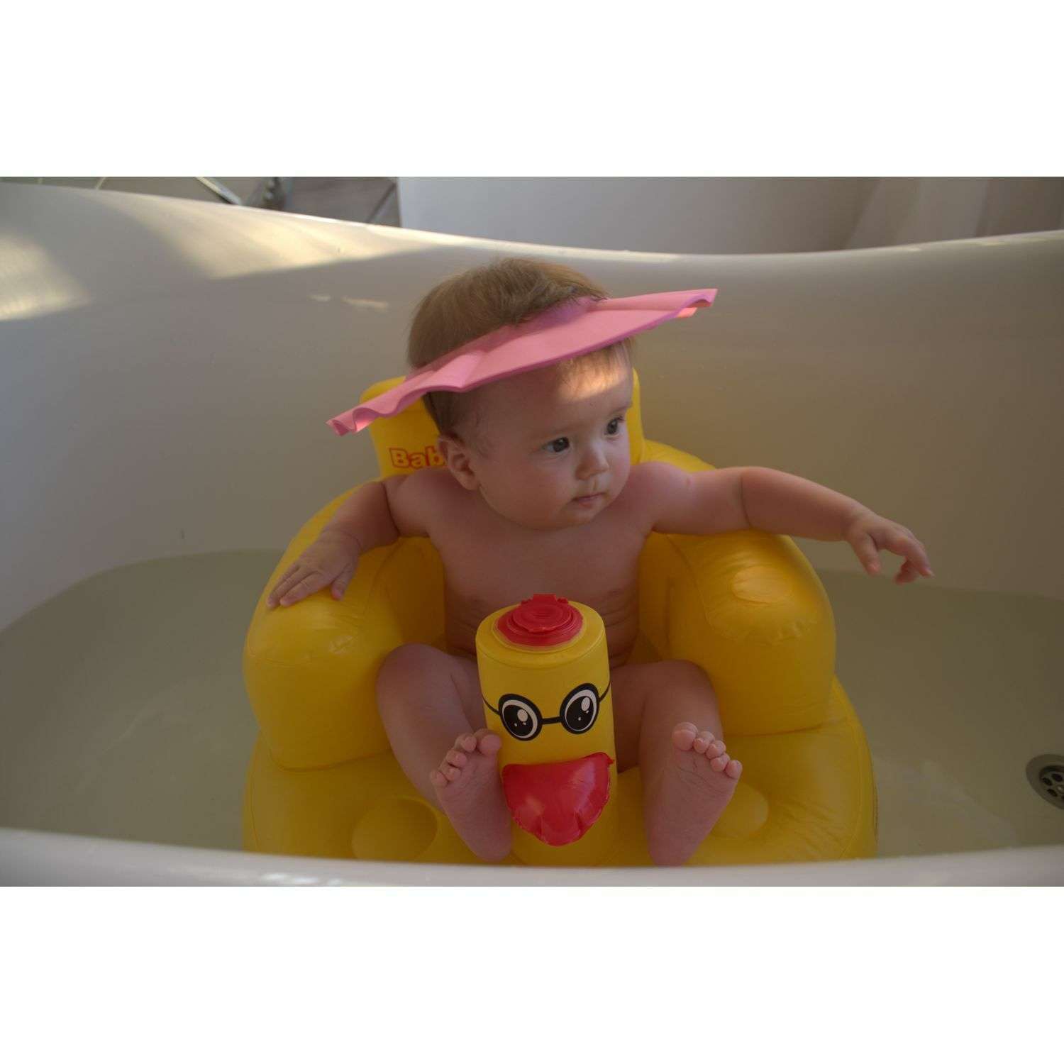 Детский козырек BabySwimmer для душа Розовый - фото 5