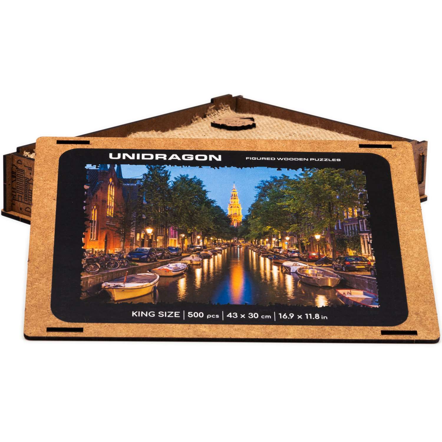 Пазл деревянный UNIDRAGON Вечерний Амстердам 43x30 см 500 деталей - фото 7