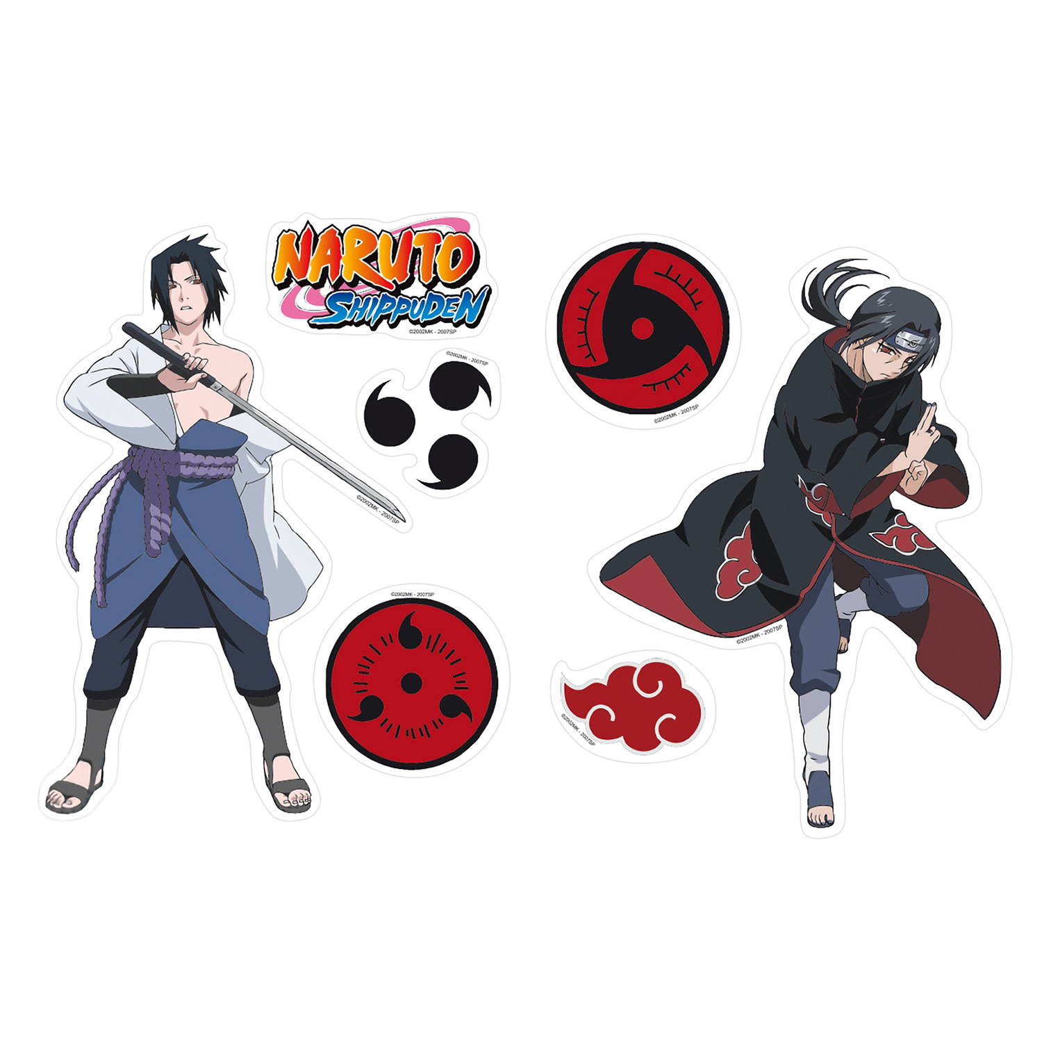 Наклейки ABYStyle Naruto Shippunden - Stickers - 16x11cm/ 2 Sheets - Sasuke/ Itachi X5 ABYDCO152 - фото 1