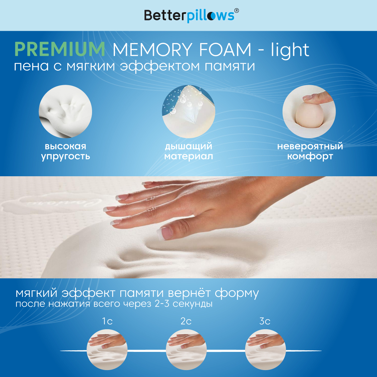 Подушка ортопедическая Betterpillows для детей и взрослых - фото 4