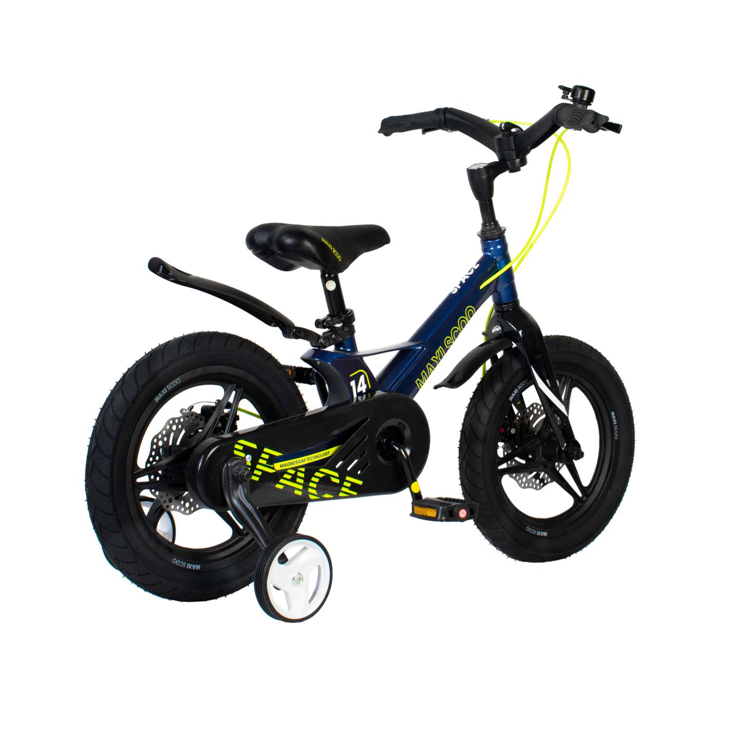 Детский двухколесный велосипед Maxiscoo Space делюкс плюс 14 синий - фото 4