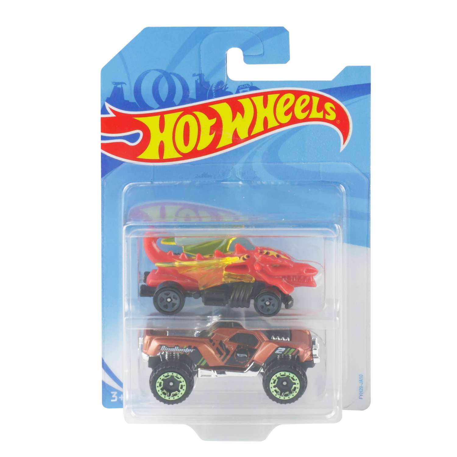 Игровой набор Hot Wheels Дино 2 машинки FVN40 - фото 1