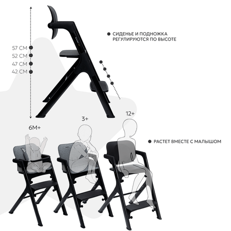 Стульчик растущий Olsson Loft Black HC802