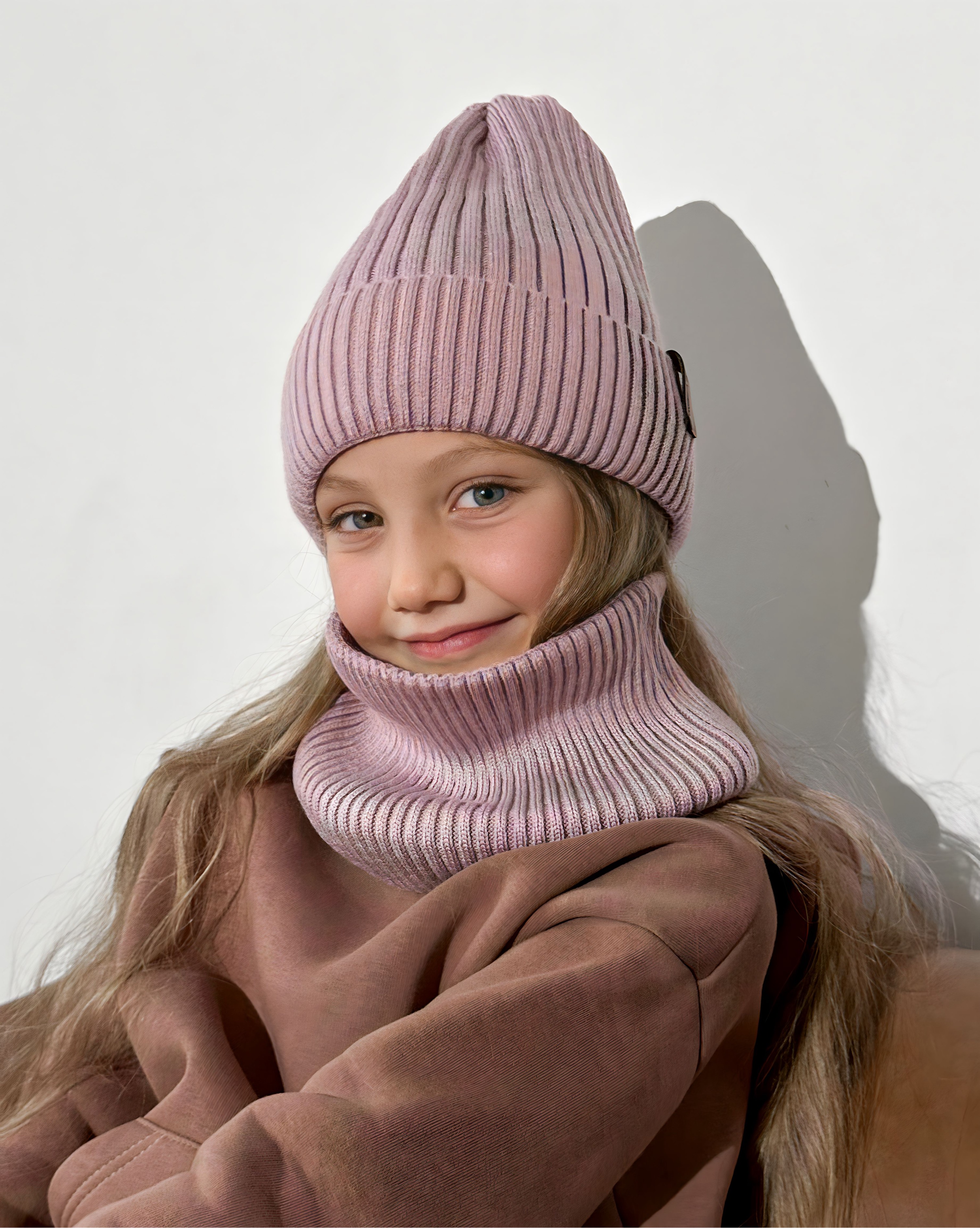 Шапка и снуд Crimea Baby Hatsnood/pink - фото 1