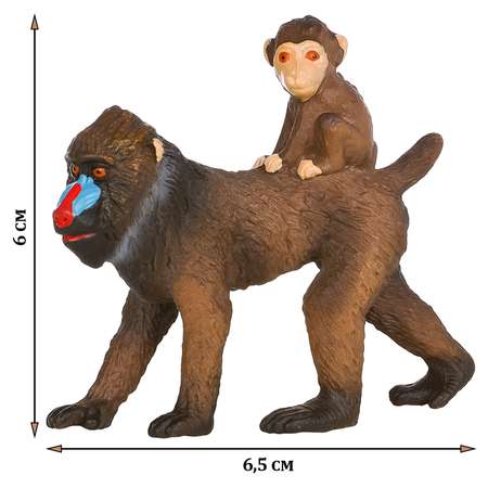 Игровой набор Masai Mara Семья обезьян мандрил