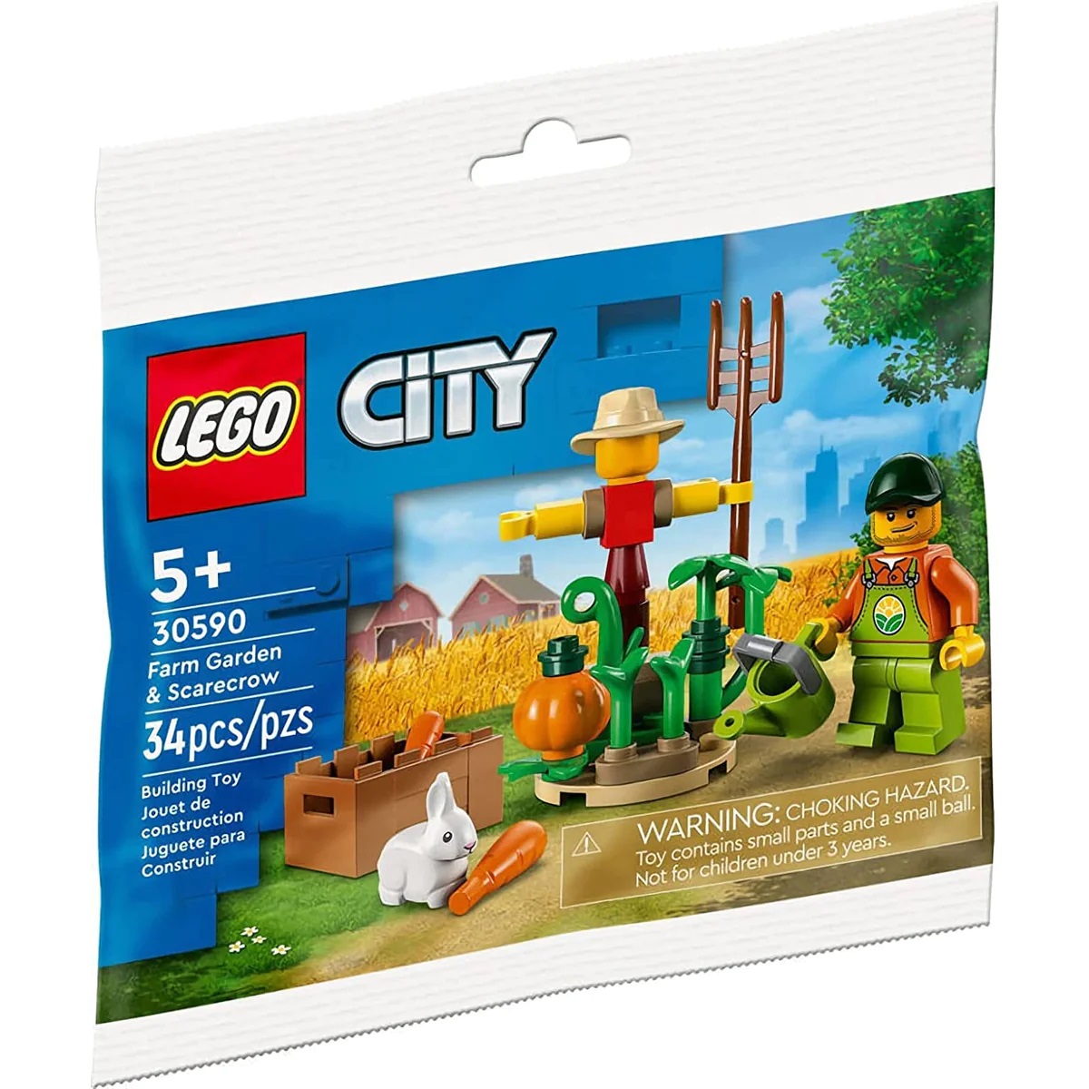 Конструктор LEGO City Фермерский сад с пугалом 30590 купить по цене 99999 ₽  в интернет-магазине Детский мир