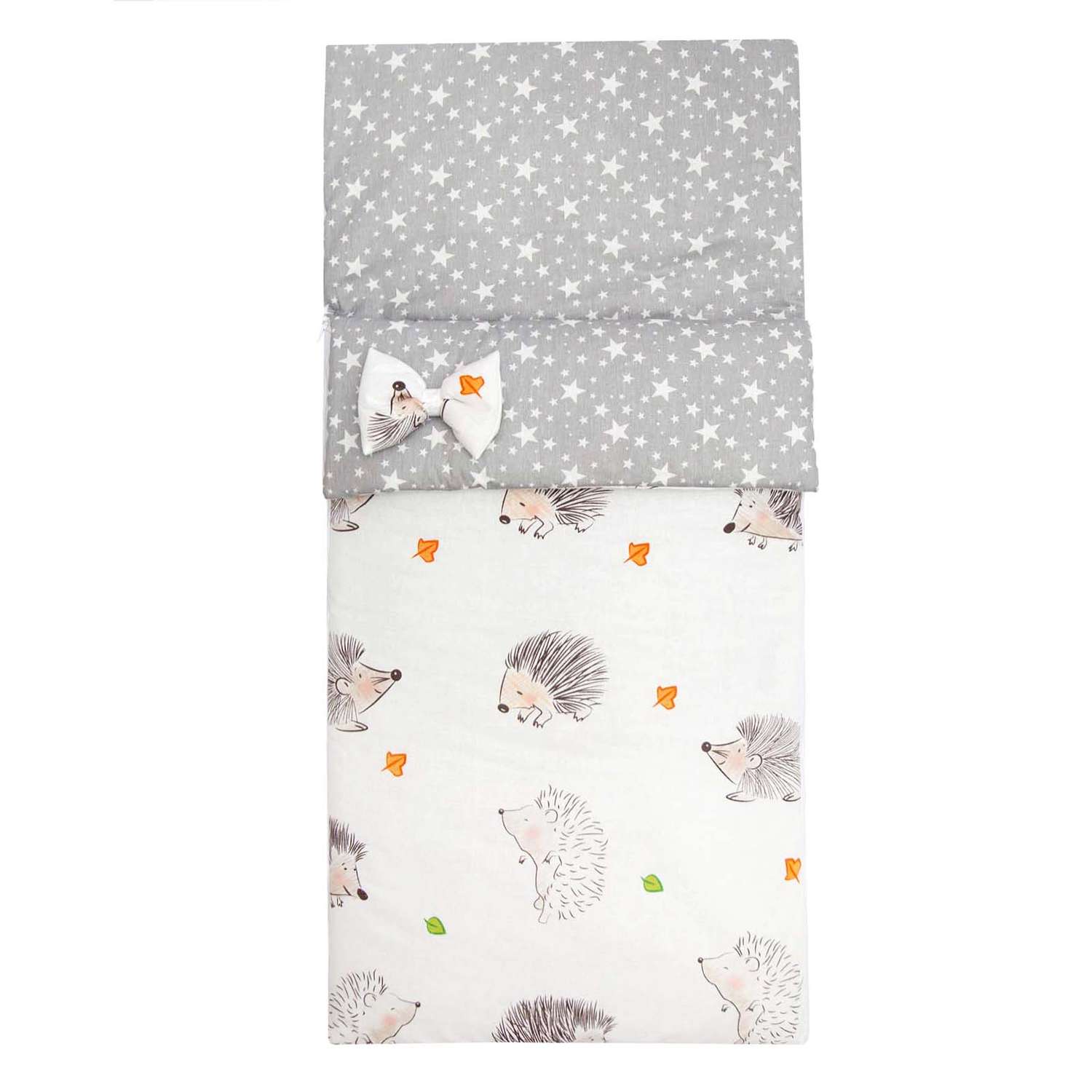 Одеяло-спальный мешок Amarobaby Magic Sleep Крошка Eжик Белый-Серый - фото 1