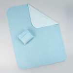 Клеенка-пеленка многоразовая Mrs.Stretch Mr.Jersy непромокаемая цвет голубой 60х80 см