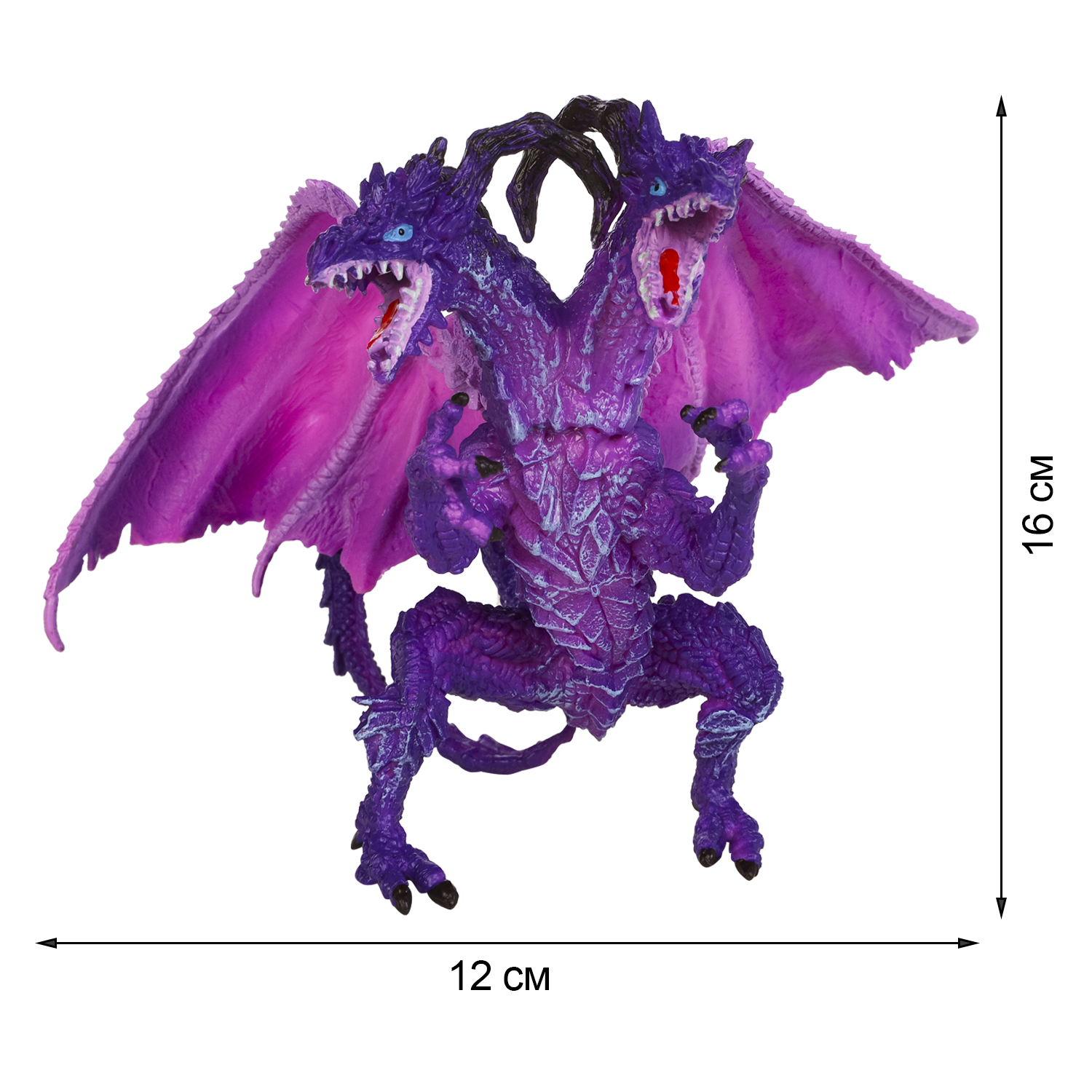 Фигурка Мир драконов: Двухглавый дракон фиолетовый (MM217-095)