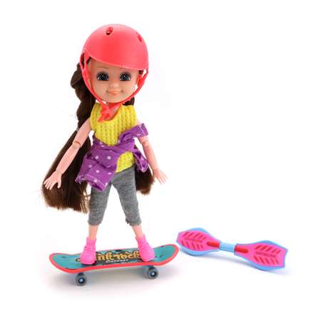 Кукла ND PLAY Нина на прогулке с аксессуарами скейт