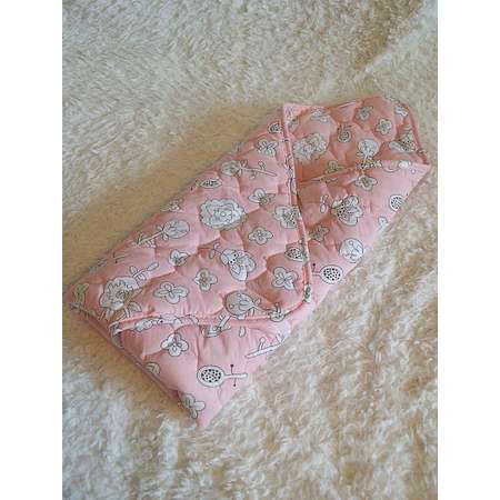 Конверт-одеяло малышу розовое Засыпашки утепленное с застежкой хлопок 100%