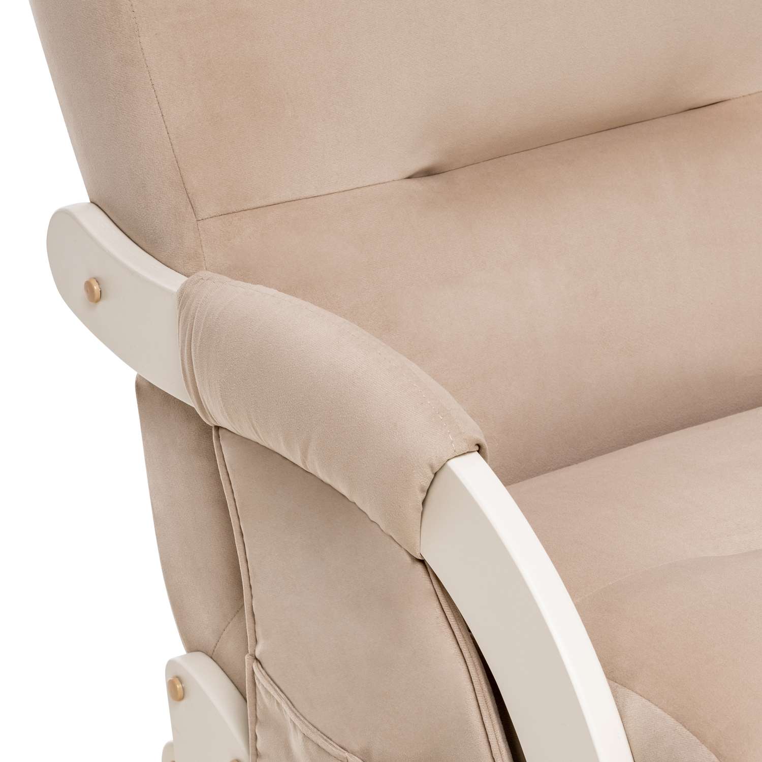 Кресло для кормления Milli Angel с карманами Слоновая кость / ткань V18 - фото 7