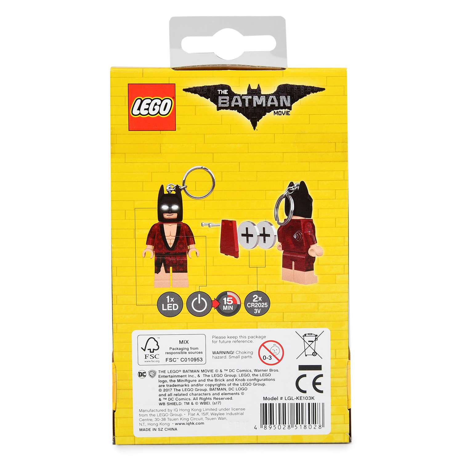 Брелок-фонарик для ключей LEGO Kimono Batman Batman Movie LGL-KE103K - фото 7