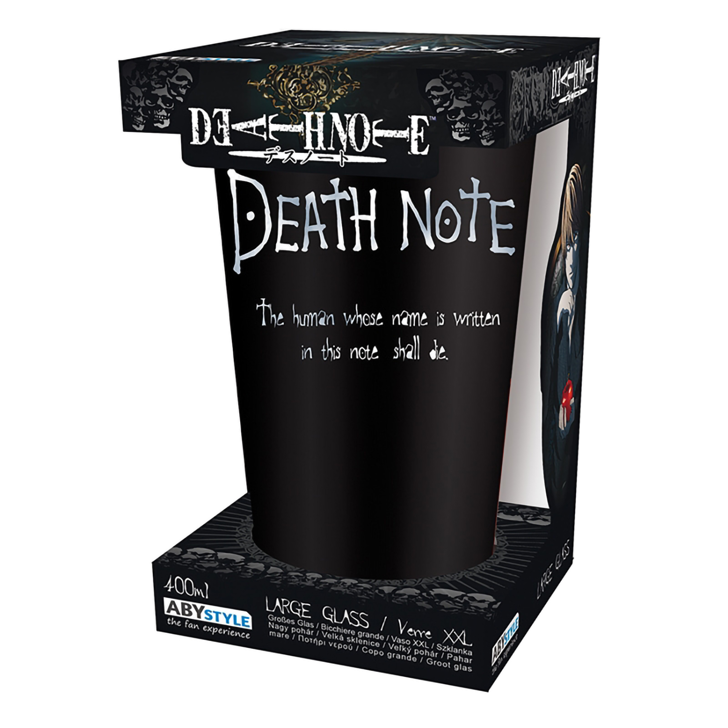 Бокал ABYStyle стеклянный Death Note Large Glass 400 ml Ryuk Matte x2 ABYVER163 - фото 2