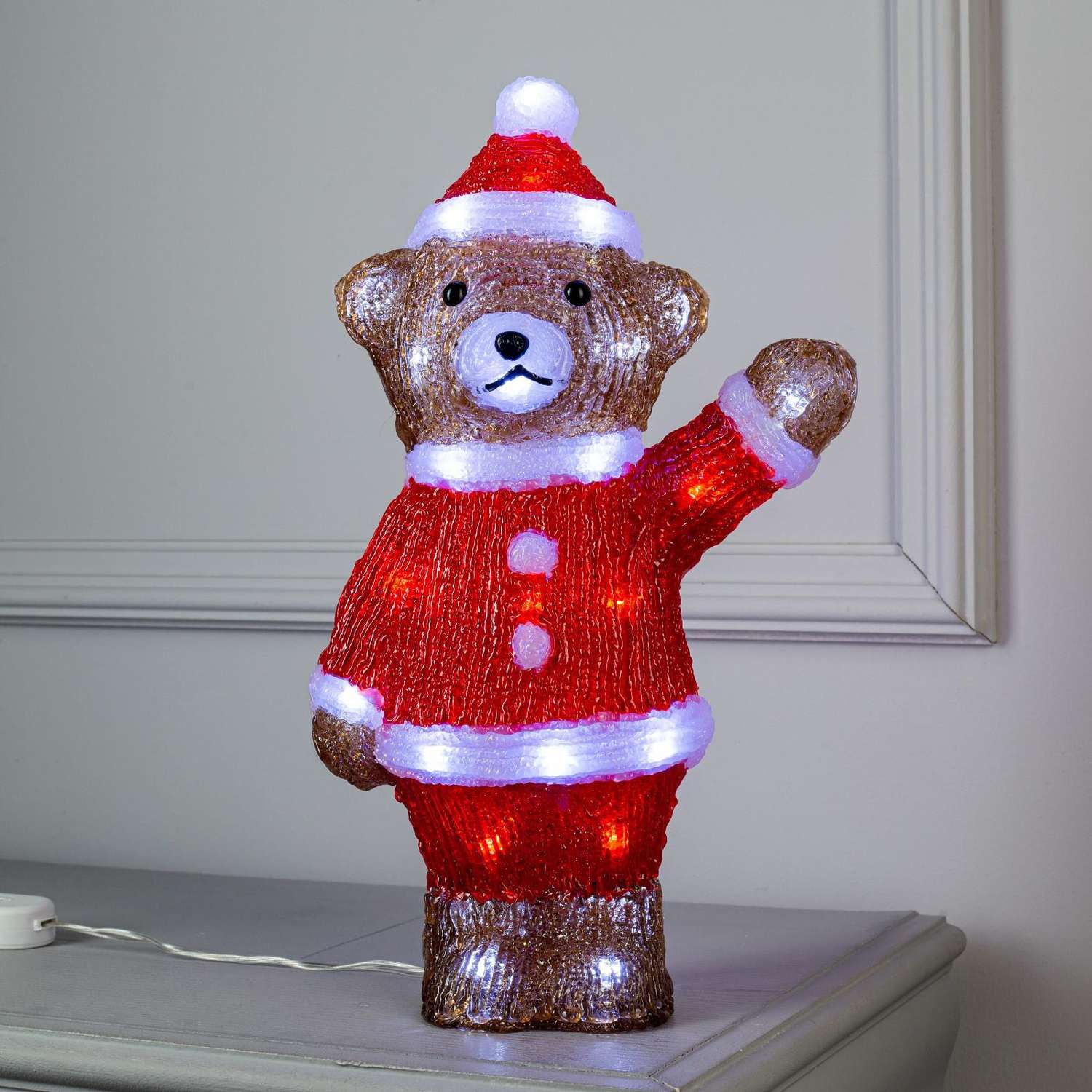 Светодиодная фигура Sima-Land «Медведь бурый» 25×40×14 см акрил 40 LED 220 В свечение белое - фото 1
