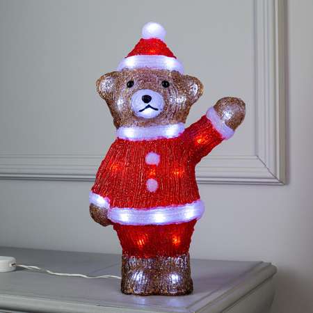 Светодиодная фигура Sima-Land «Медведь бурый» 25×40×14 см акрил 40 LED 220 В свечение белое