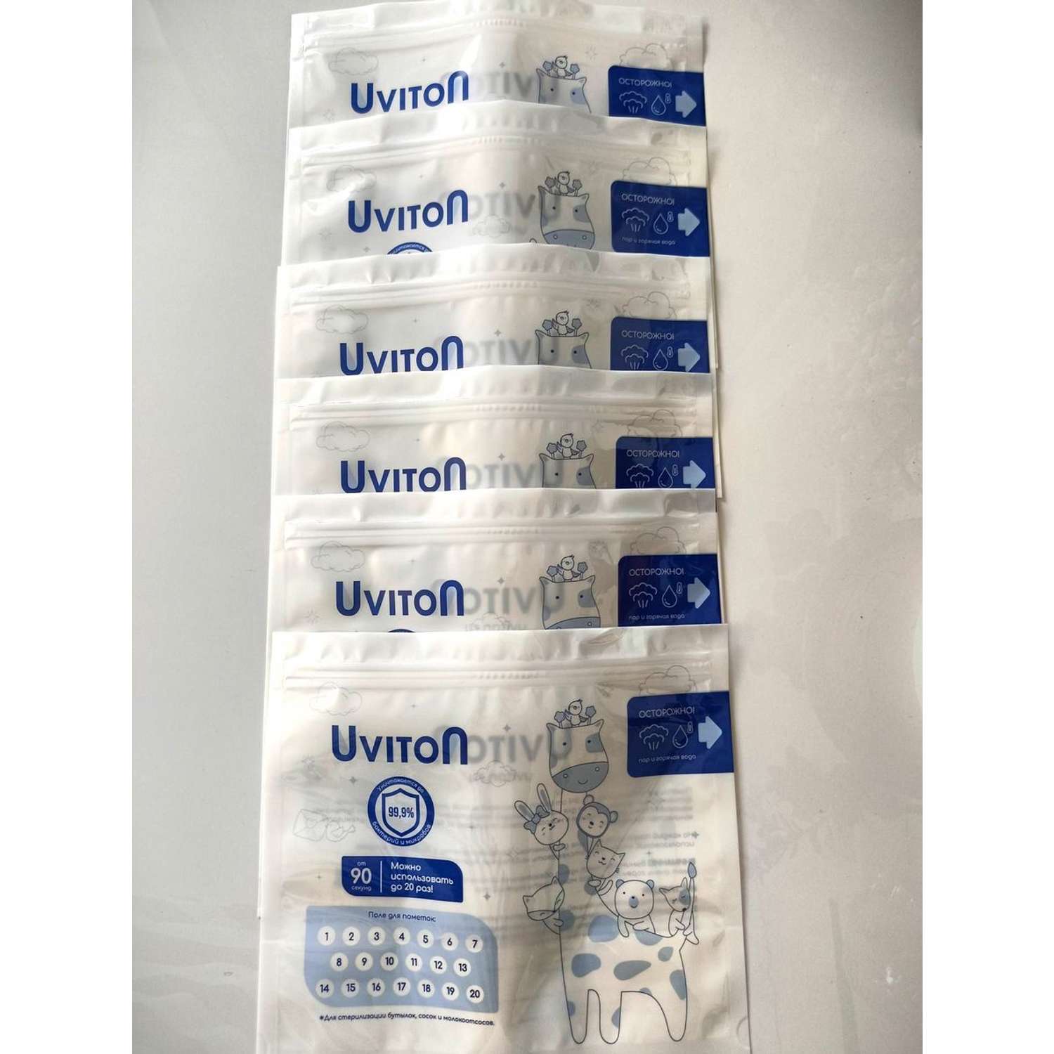Пакеты для стерилизации Uviton бутылочек 6 шт многоразовые - фото 5