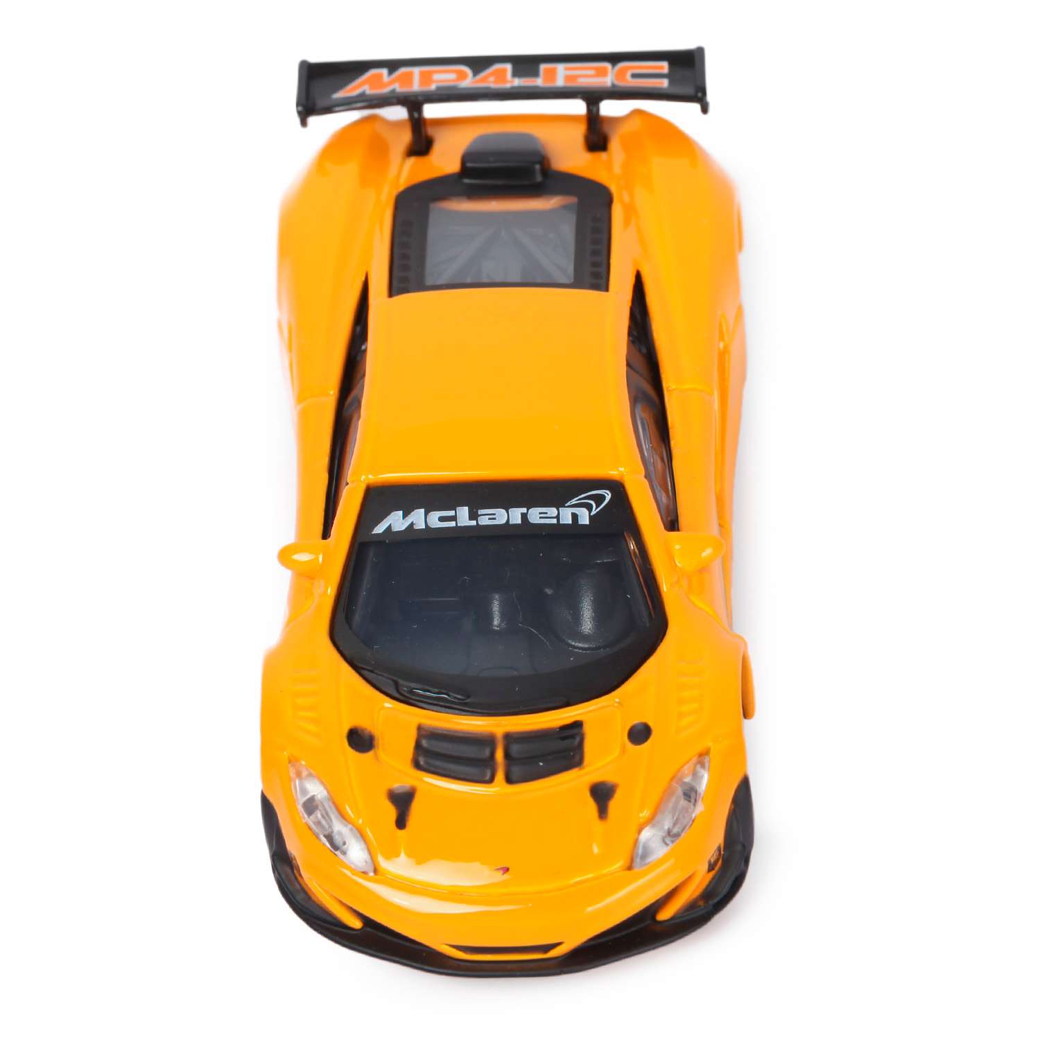 Автомобиль BBurago McLaren 1:43 без механизмов оранжевый 18-38014 - фото 6