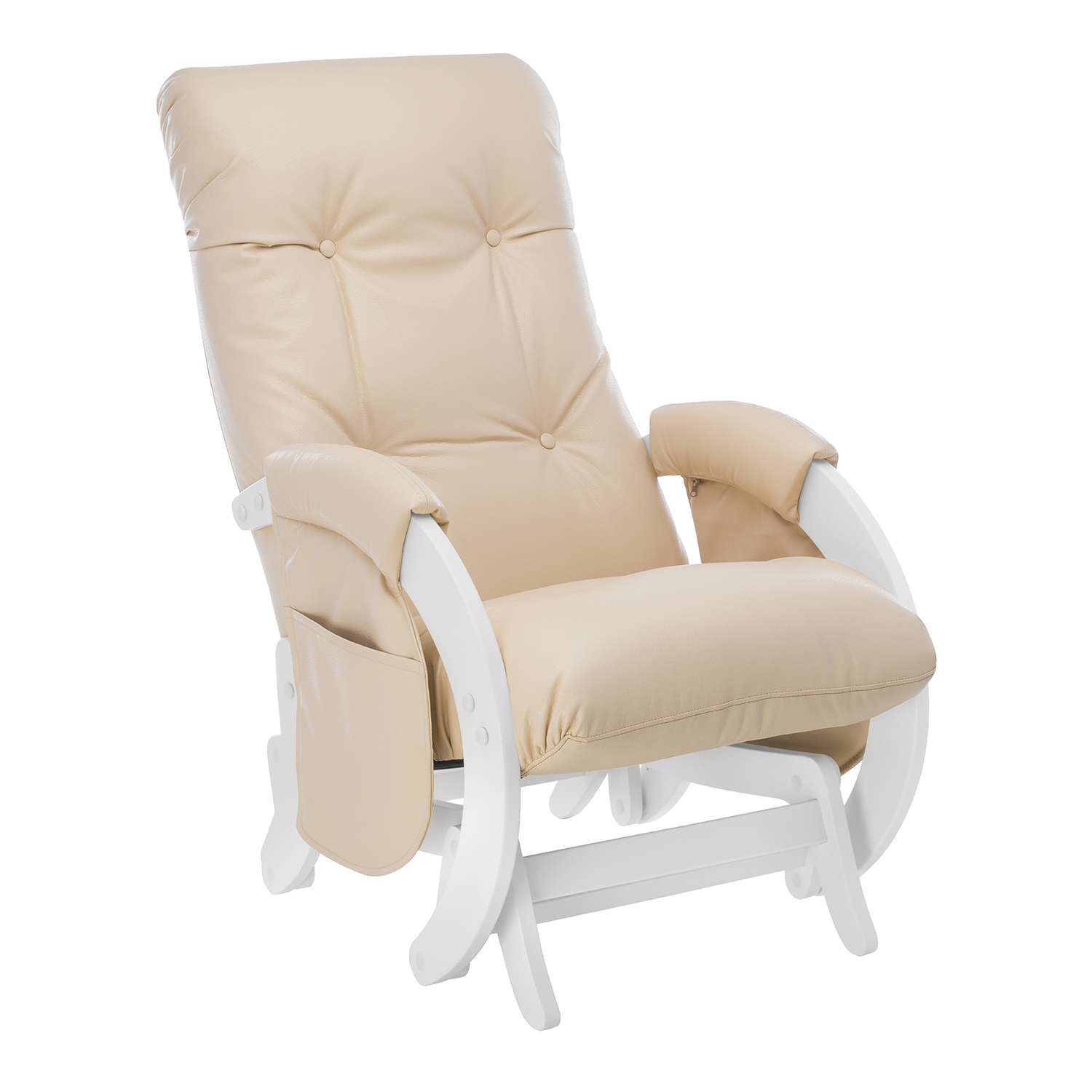 Кресло для кормления Milli Smile с карманами Молочный дуб / экокожа Polaris Beige - фото 1