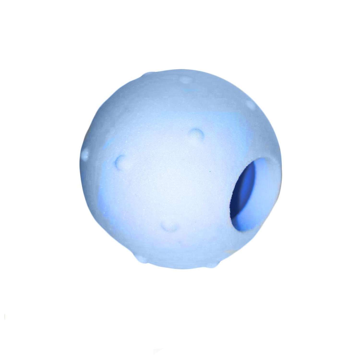 Игрушка для животных NPOSS Мяч с отверстием для корма голубой - фото 1