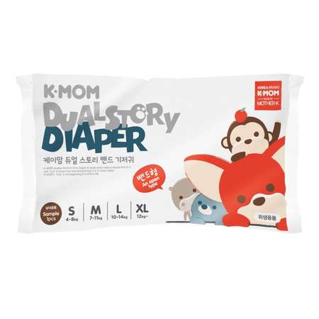 Подгузники K-MOM dualstory размер XL 12-17 кг 1 шт