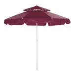 Зонт пляжный BABY STYLE большой от солнца туристический с клапаном 2.15м ткань бахрома бордовый