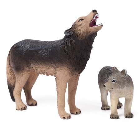 Фигурка MOJO Воющий волк и Волчонок