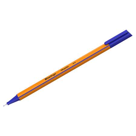 Ручка капиллярная Berlingo Rapido синяя 04мм трехгранная набор 12 шт