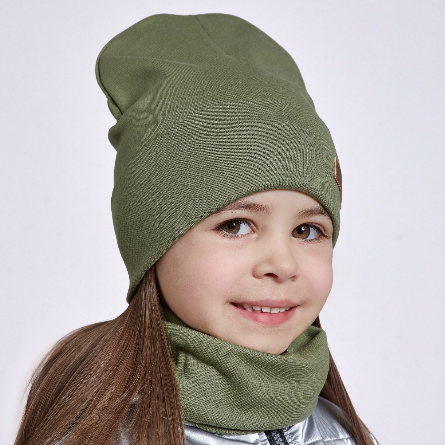 Шапка и снуд NYCkids NYC-H-68-SPRotvG-olive - фото 6