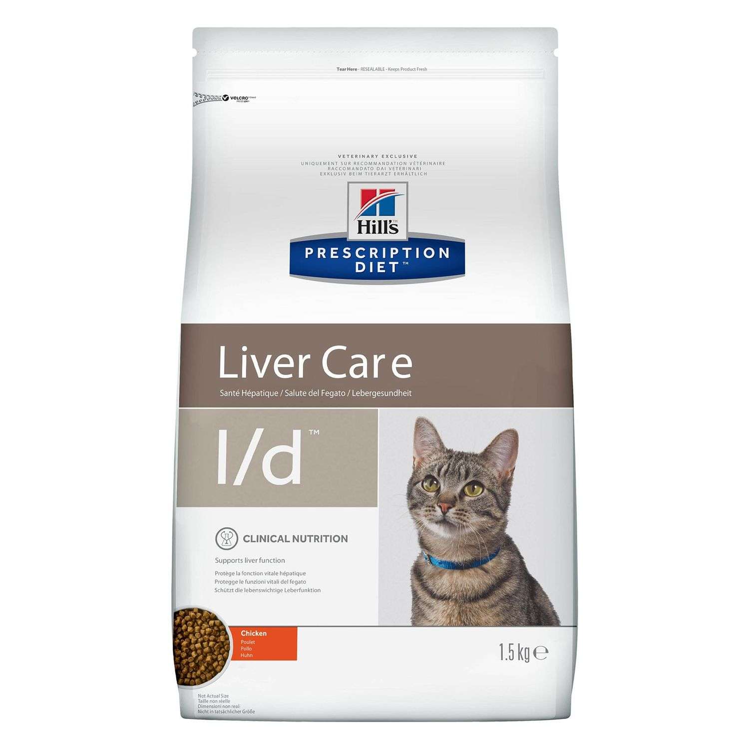 Корм для кошек HILLS 1.5кг Prescription Diet l/d Liver Care для здоровья печени с курицей сухой - фото 1