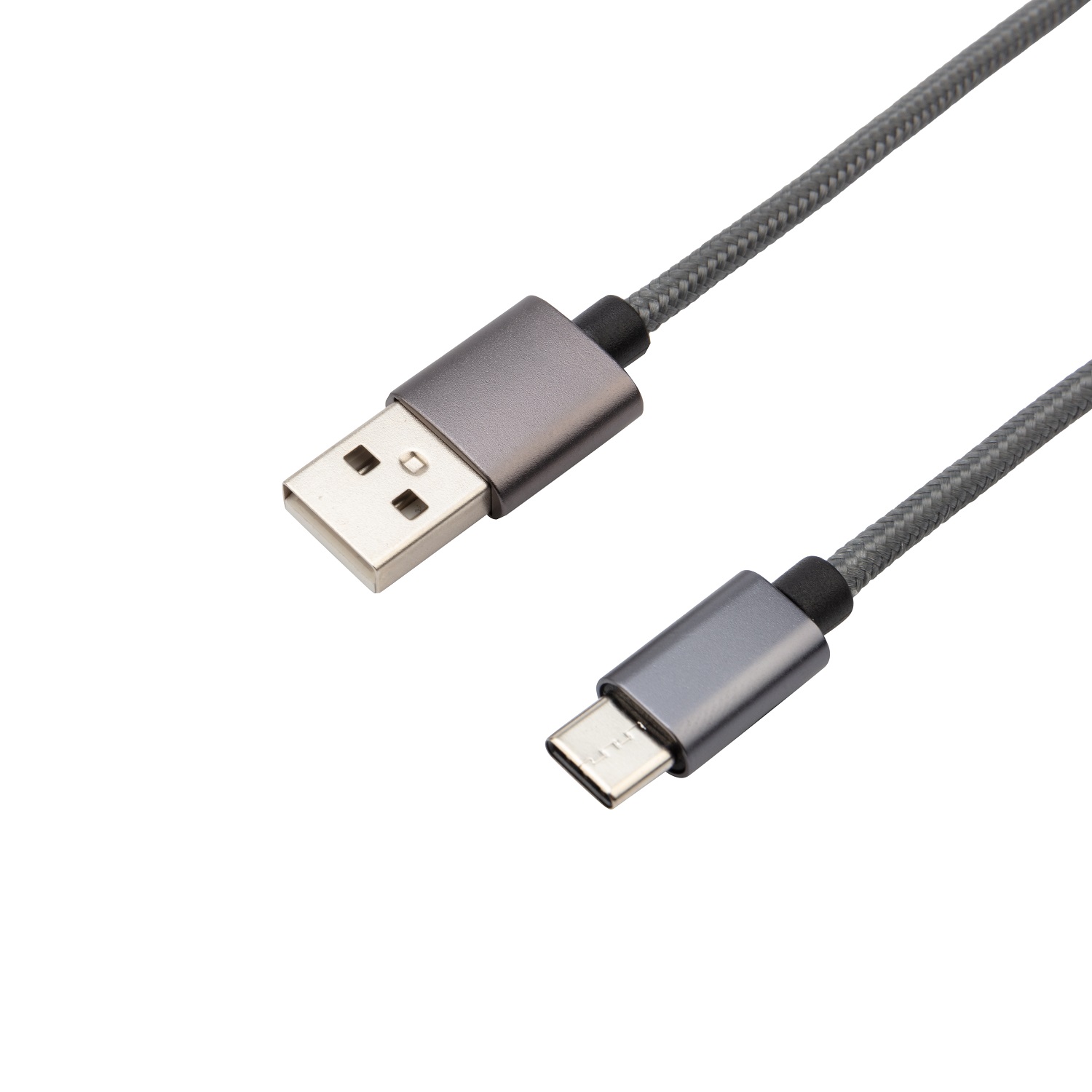 Кабель REXANT USB - Type-C 1 метр в графитовой нейлоновой оплетке - фото 2