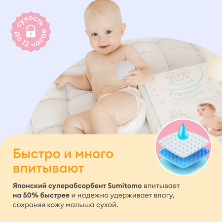 Подгузники NappyClub Premium S