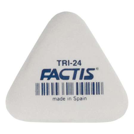 Ластик FACTIS TRI 24 белый треугольный мягкий 2 шт