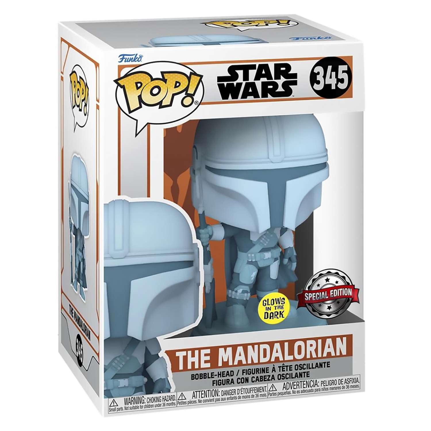 Фигурка Funko POP! Bobble Star Wars Mandalorian Mandalorian Holo GW Exc 60654 - фото 2