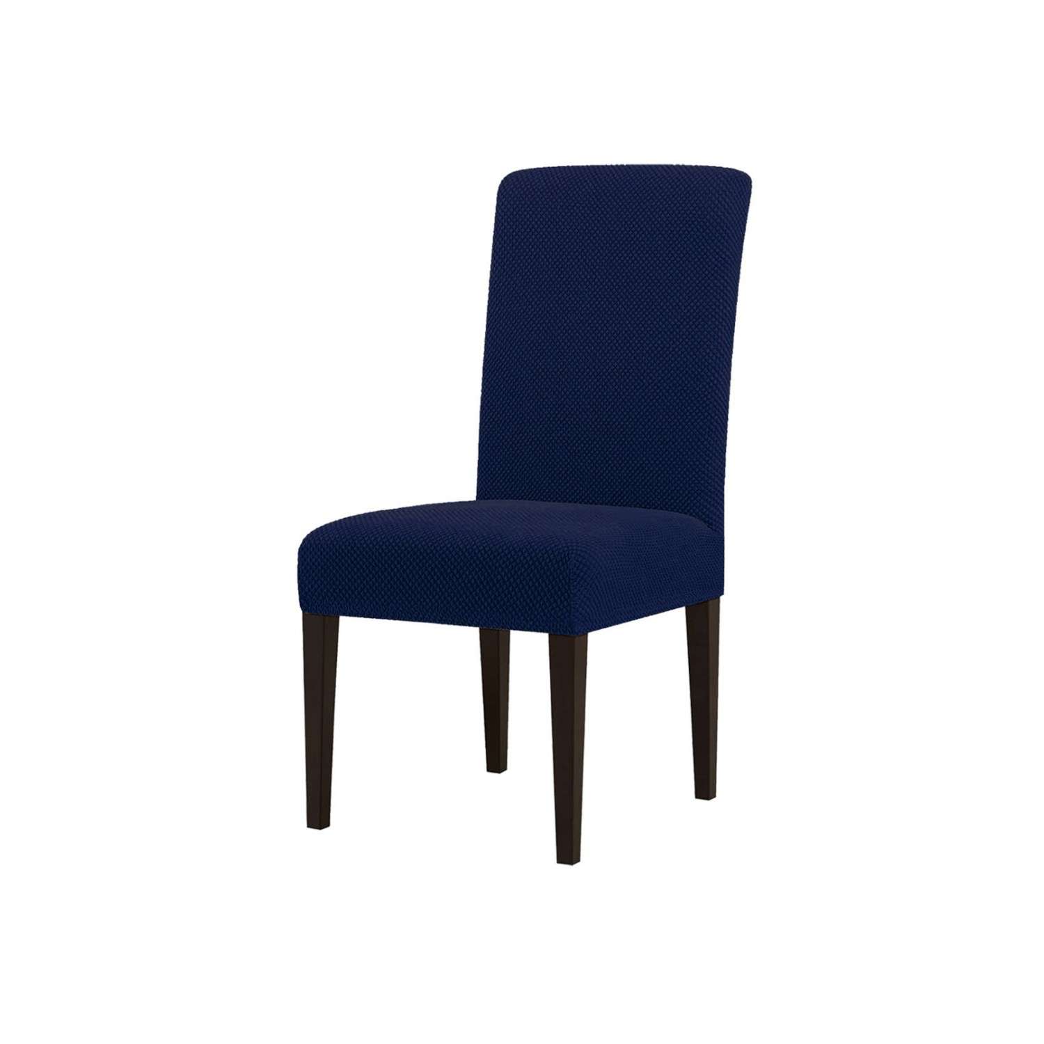Чехол на стул LuxAlto Коллекция Fukra oval Темно-синий - фото 1
