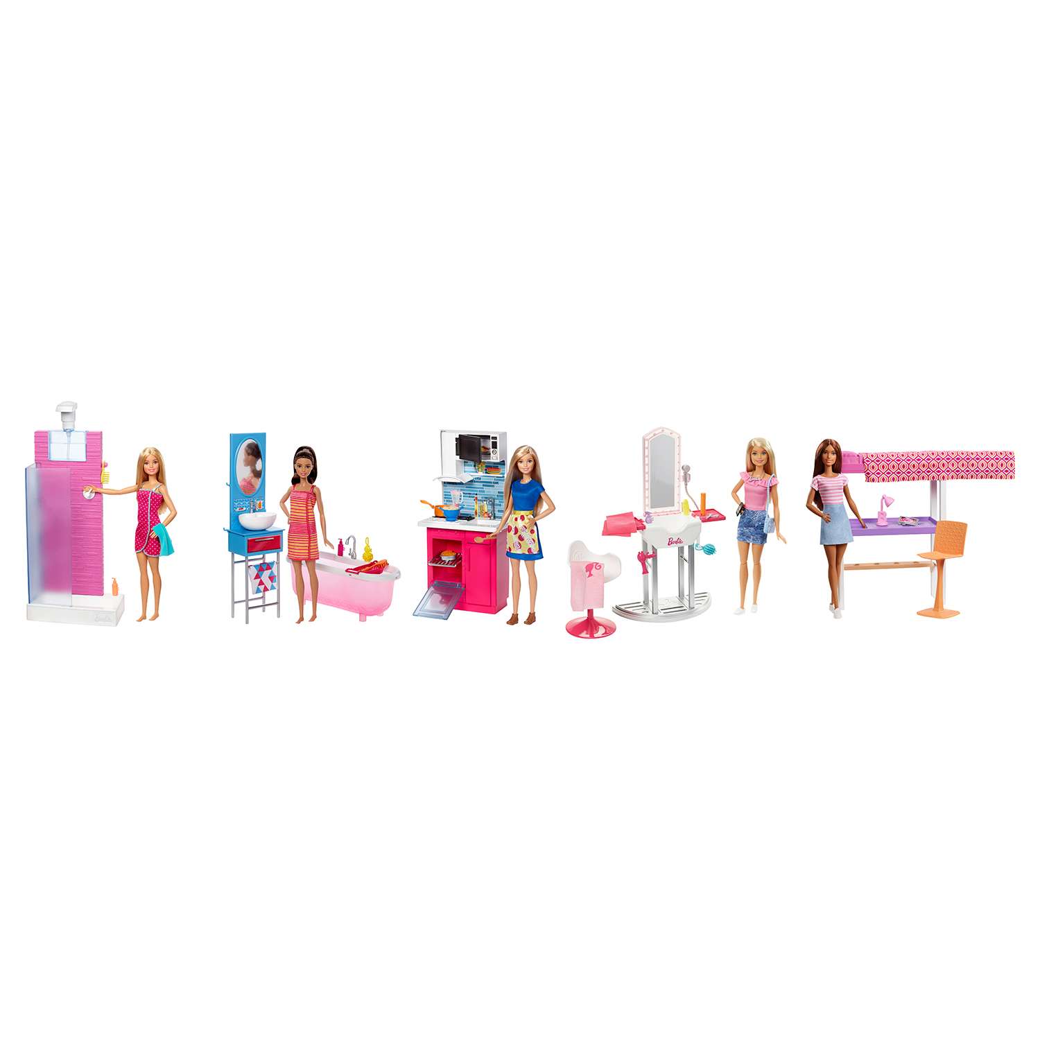 Игровой набор Barbie BRB Наборы мебели и кукла в ассортименте DVX51 - фото 1