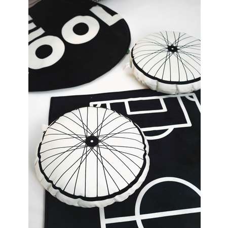 Подушка декоративная 50*50см N Family двусторонняя Sport velo колесо из коллекции Black/white