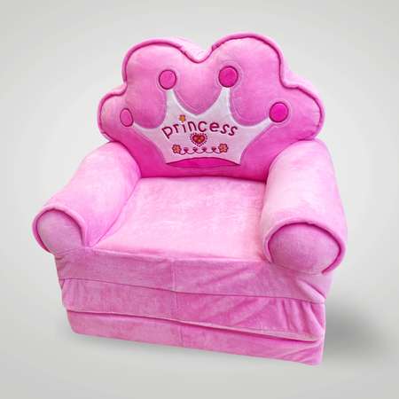 Кресло-трансформер детское Glamuriki мягкое и розовое