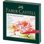 Набор капиллярных ручек Faber Castell Pitt Artist Pen Brush ассорти 12шт