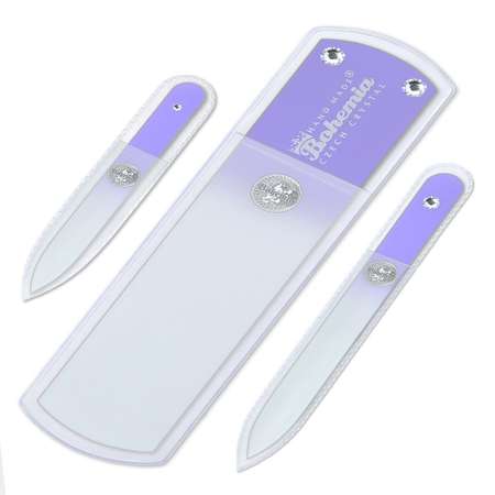 Пилка для ногтей BOHEMIA Czech Glass Nail Files набор 3шт терка для ног пилка 115 мм пилка 90 мм