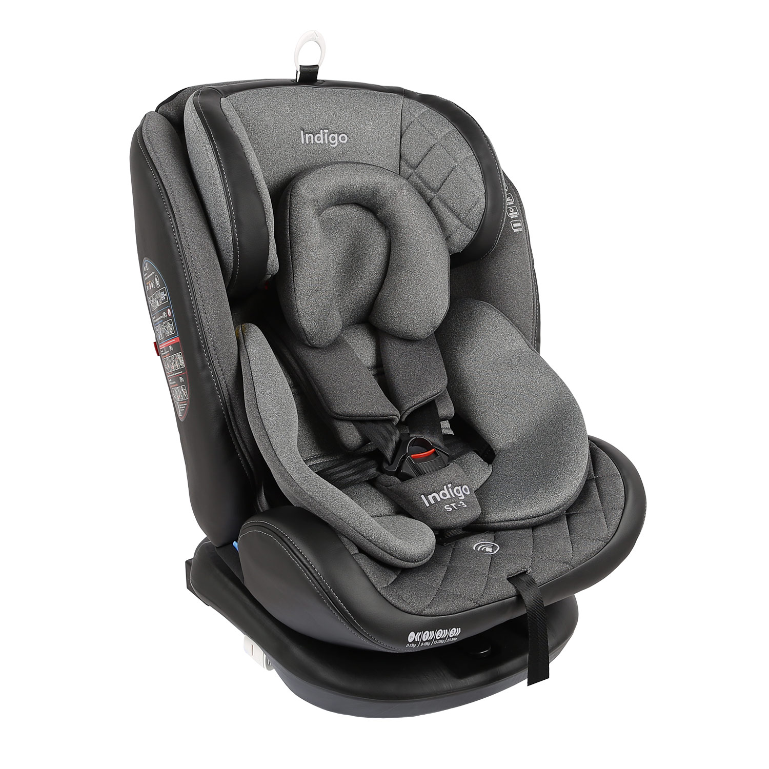 Автокресло Indigo Aero isofix Серый - фото 15