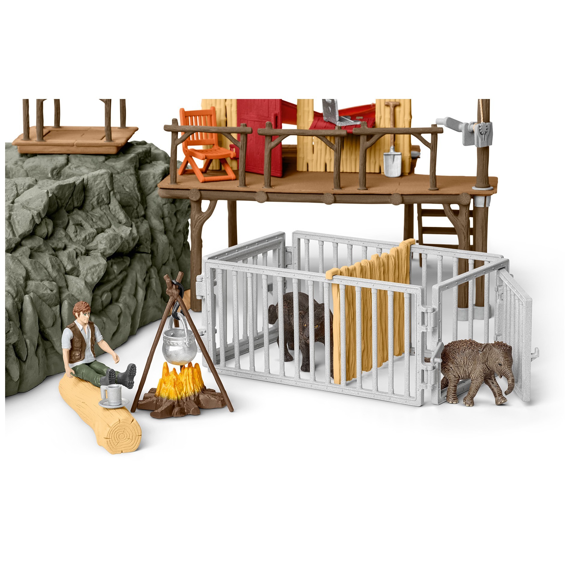 Набор SCHLEICH Исследовательская станция джунглей Крокодил - фото 8