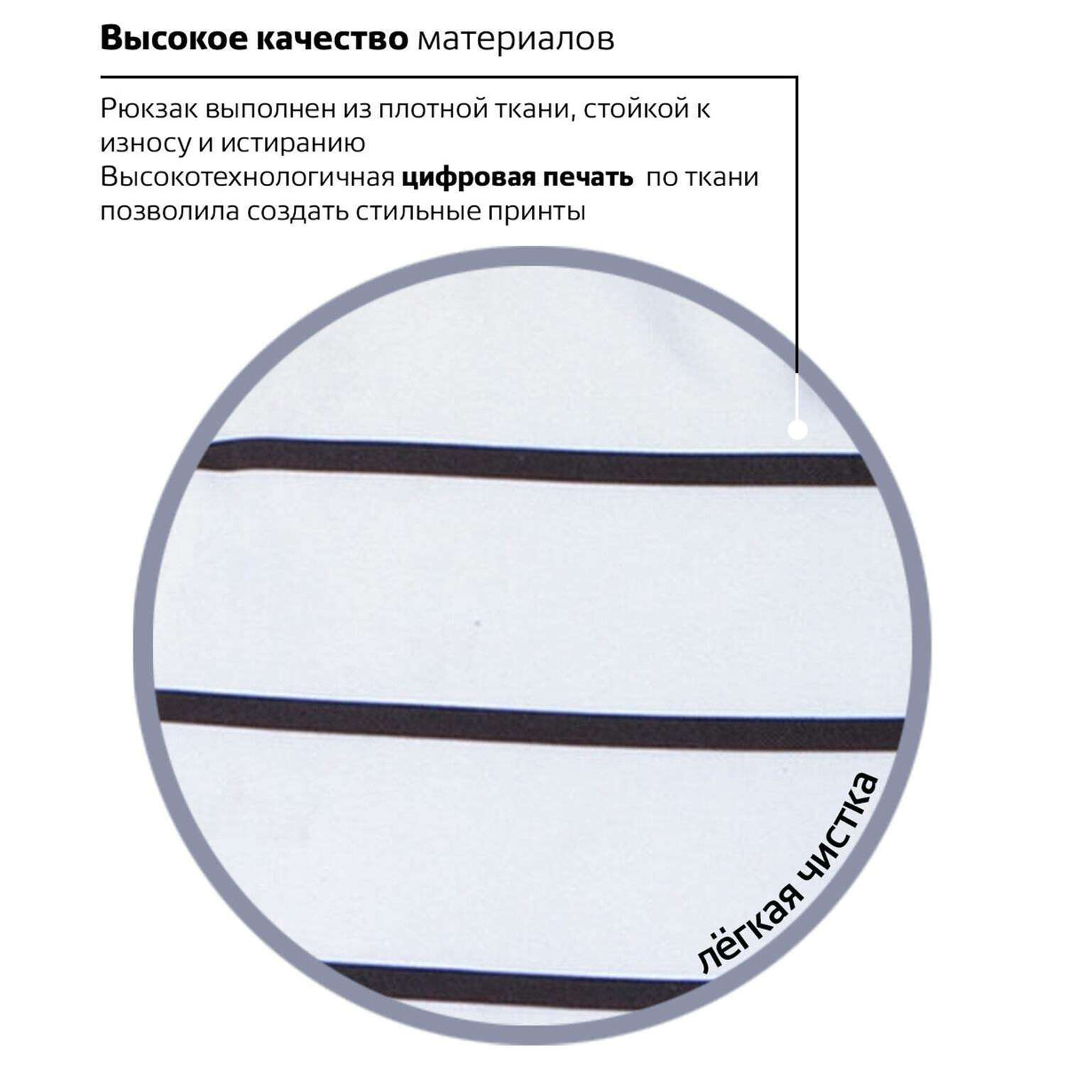 Рюкзак Brauberg универсальный сити-формат белый в полоску - фото 8
